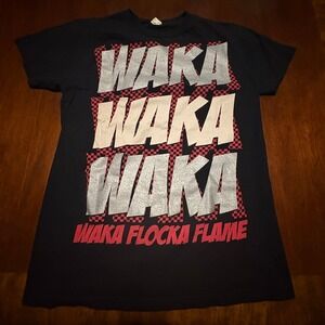 Waka Flocka Flame Waka Waka Graphic T-Shirt Size Medium Black Rap Tee Bay Island